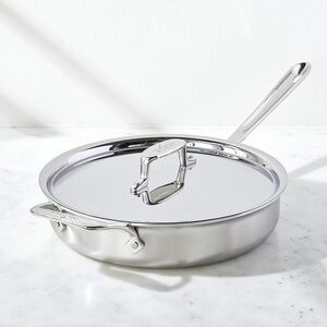 All-Clad d5 Stainlesss 4 quart sauté pan , no lid